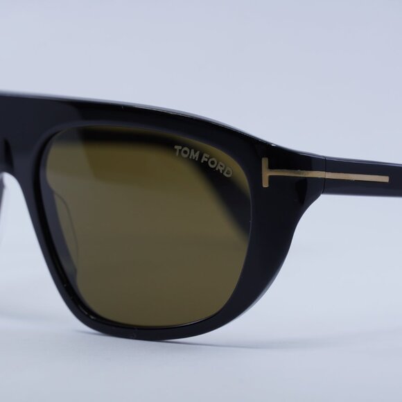 🕶️ New Tom Ford Edward02 FT1002 01J Sunglasses - Black Frame, Roviex Lenses - Picture 3 of 11